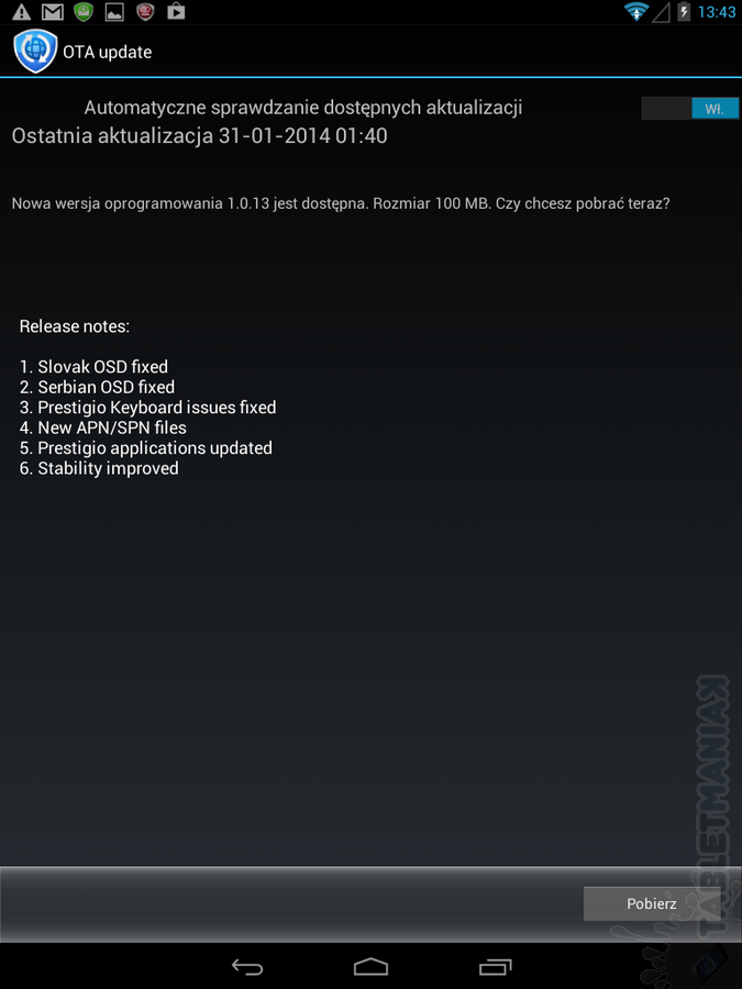 Test tabletu Prestigio MultiPad 4 Ultimate 8.0 3G