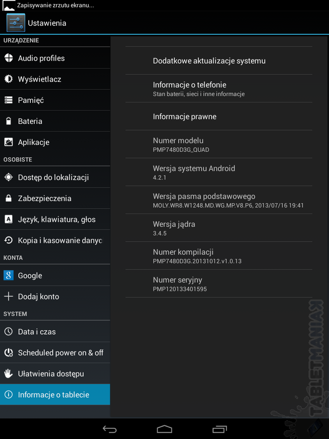 Test tabletu Prestigio MultiPad 4 Ultimate 8.0 3G